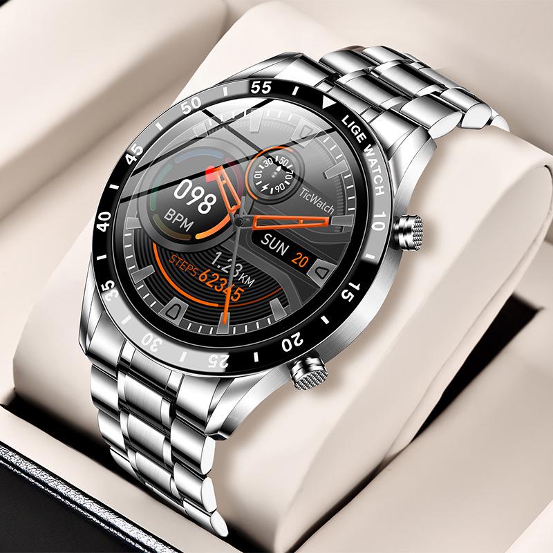 Men's Multifunction Sports Smartwatch with Bluetooth Calling, Health Monitoring, Blood Pressure, Heart Rate, and Large Touch Screen.