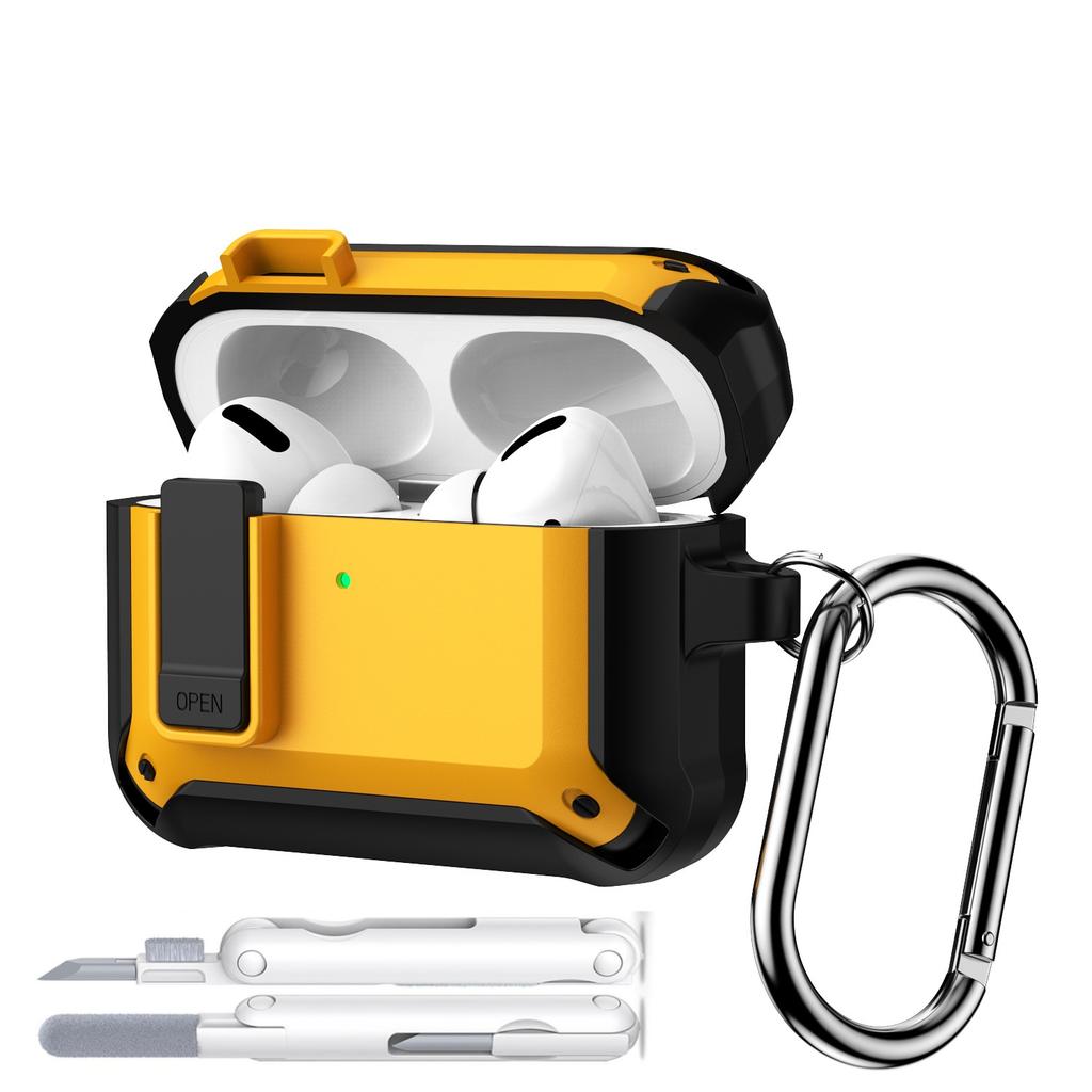 for AirPods Pro 3 Earphone Case with Secure Lock Design Protective Case Cover for Airpods Pro 3 Gen with Cleaning Pen & Keychain