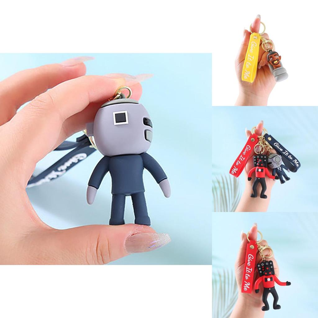 Skibidi Toilet Cartoon Keychain Bag Pendant Pvc Soft Gel Material For Car Souvenirs Wedding/birthday/graduation Gifts