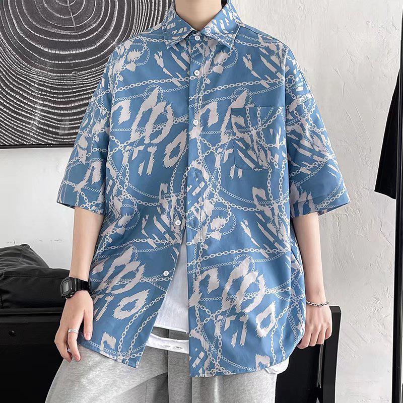 Unisex Summer Floral Short Sleeve Shirt - Hainan Sanya Travel & Casual Hong Kong Style Fashion