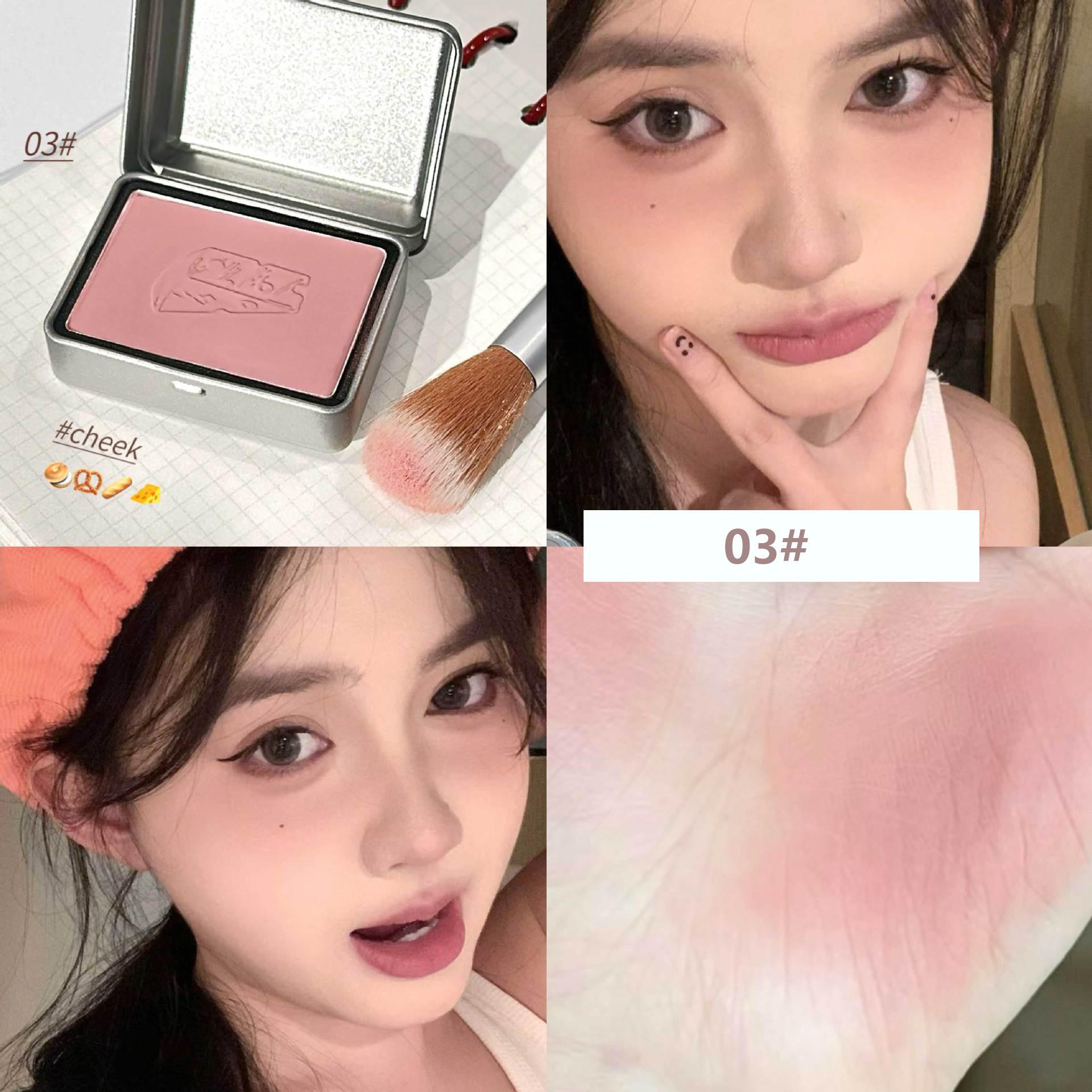 

Iron Box Blush 4 Colours Rose Cheek Blusher Powder Matte Rouge Contour Palette Natural Face Makeup