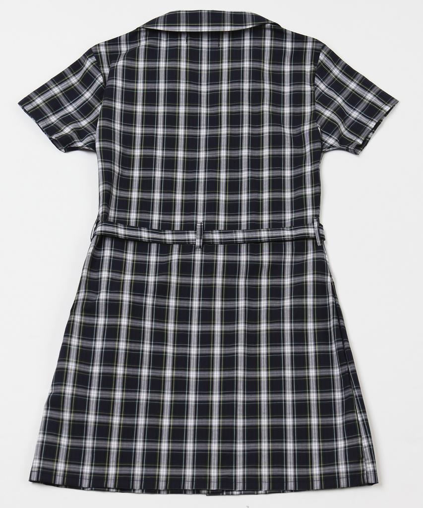 Catharsis Check Shirt Mini Dress Green One Size