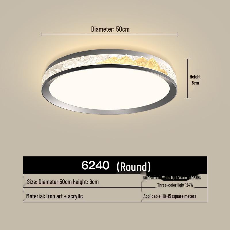 

2025 Modern Minimalist Ceiling Light: Round Design for Living Room, Balcony, Guest Room, or Bedroom