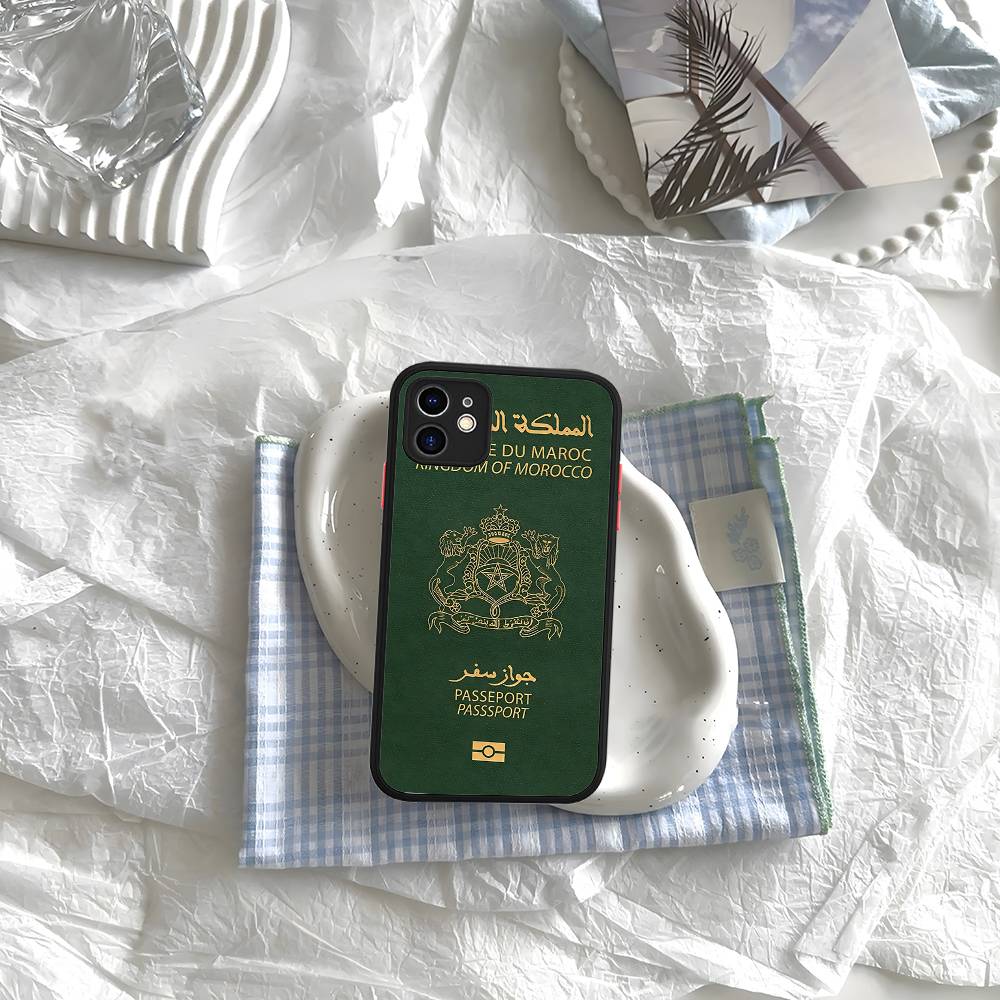Morocco Map Flag Matte Silicone Phone Cases For IPhone 16 13 15 12 11 Pro Max Plus For IPhone 14 15 Pro