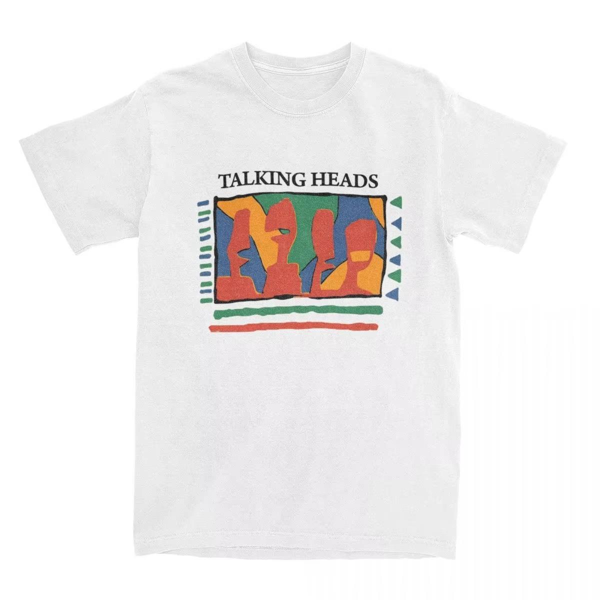 

Забавные футболки группы Talking Heads для мужчин, с круглым вырезом, хлопковые, в стиле панк, с коротким рукавом, оригинальная одежда, оверсайз, повседневные, модные, винтажные M