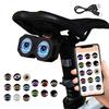 Demon Eyes Zadní světlo na kolo Ovládané aplikací Vodotěsné IP64 Dobíjecí USB MTB Silniční Horské kolo Noční jízda Výstražné Zadní světlo