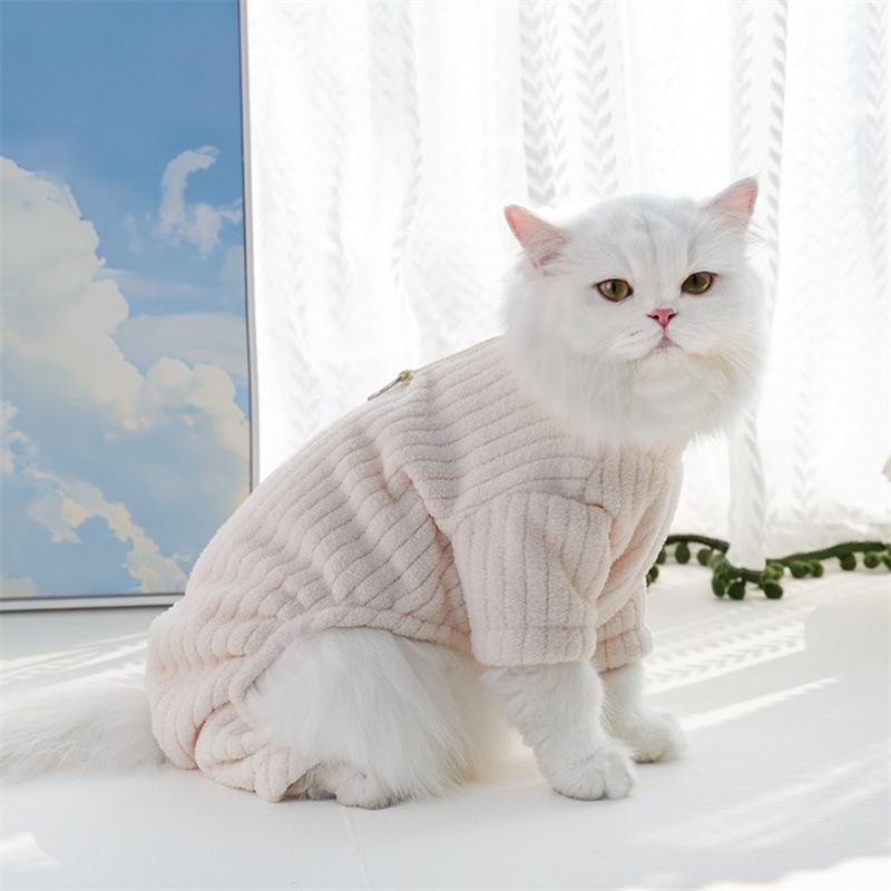 Thickened Warm Dog Clothes Winter Fleece Four Legs Pet Apparel Universal Sizing Cat Dog Wear Thermal Cold Weather Protection