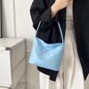 Summer New Simple Nylon Underarm Bag Design with Embroidered Alphabet Handheld Commuter Bucket Bag