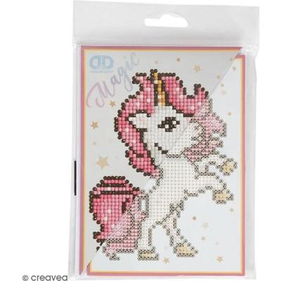 Small Diamond Painting Greeting Card Kit - Diamond Dotz - Unicorn - 17.7 X 12.6 Cm
