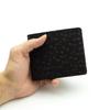Inden HISOCA Hisoka Traditional Craft Koshu Inden Deerskin Lacquer Original Brand Wallet Black with Black Lacquer Dragonfly Design [Inden-ya]
