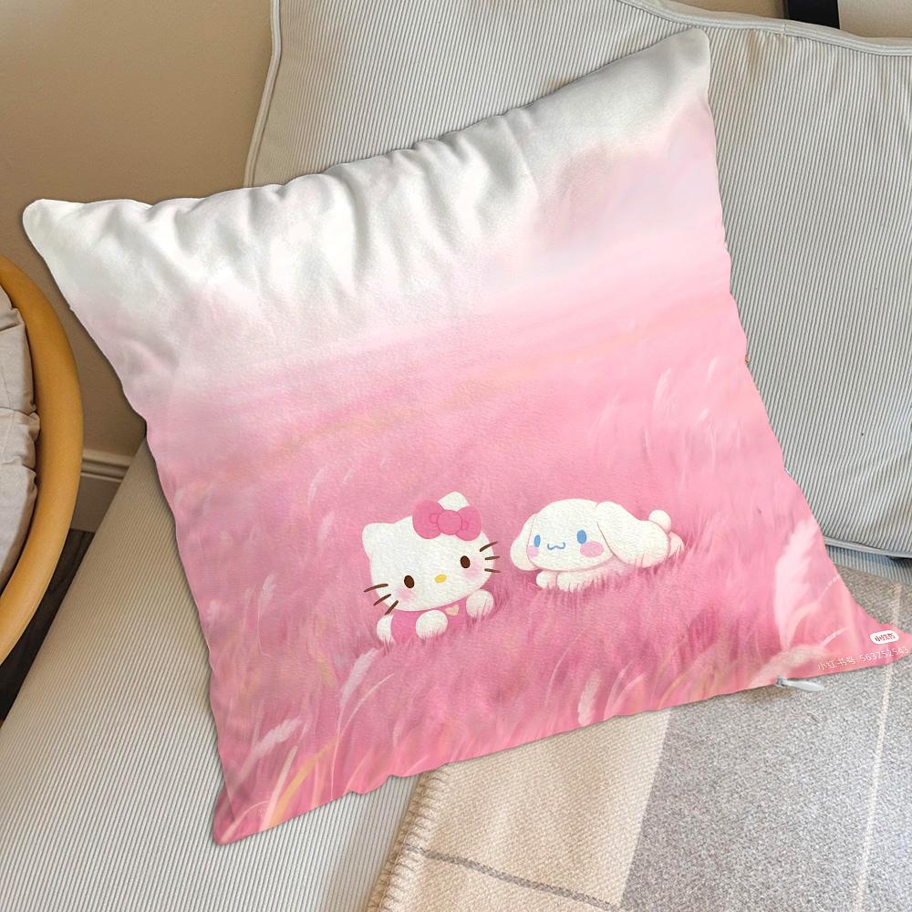 Cushion Covers Living Room Kawaii H-Hellocats Cushions For Decorative Sofa Pillowcase Decor 40X40 Holidays Ornamental Pillow