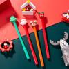 8/20 PCS Merry Christmas Water-based Pen Santa Claus Reindeer Tree Design 0.5mm Black Smooth Writing for Kids Students Office Supplies Back To School