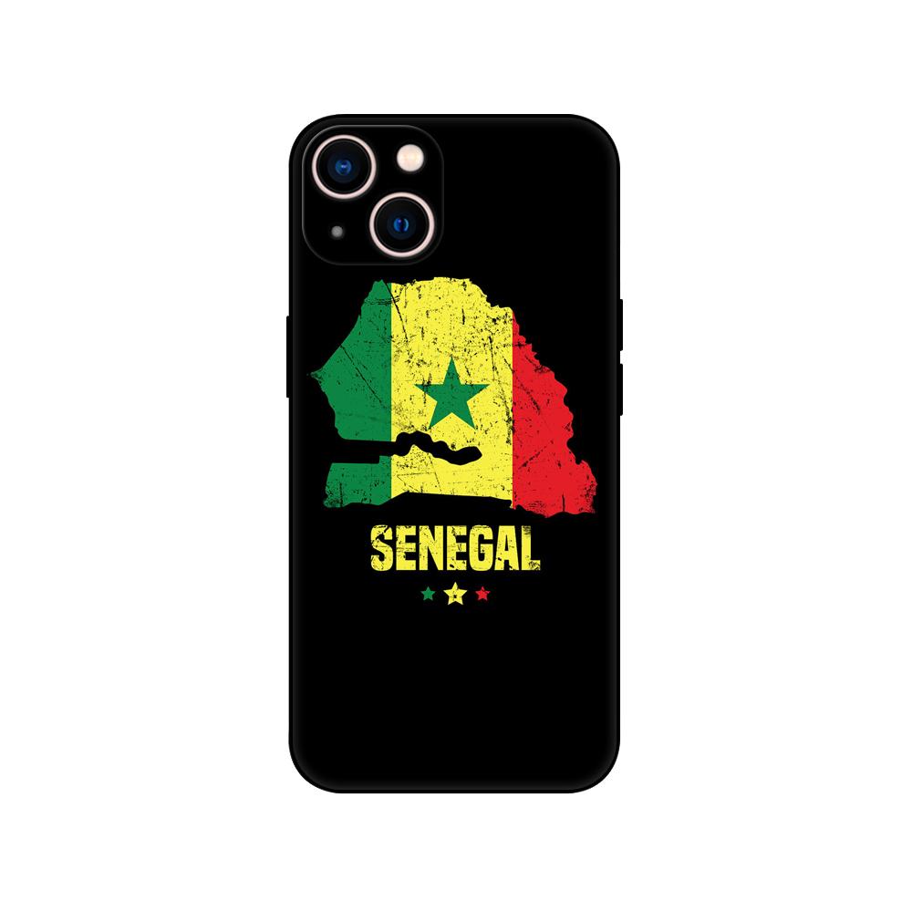 Black Tpu Case For OPPO A16 A16S A55 A94 F17 F19 Pro Reno 4 5 Lite 6 4G 5G senegal flag