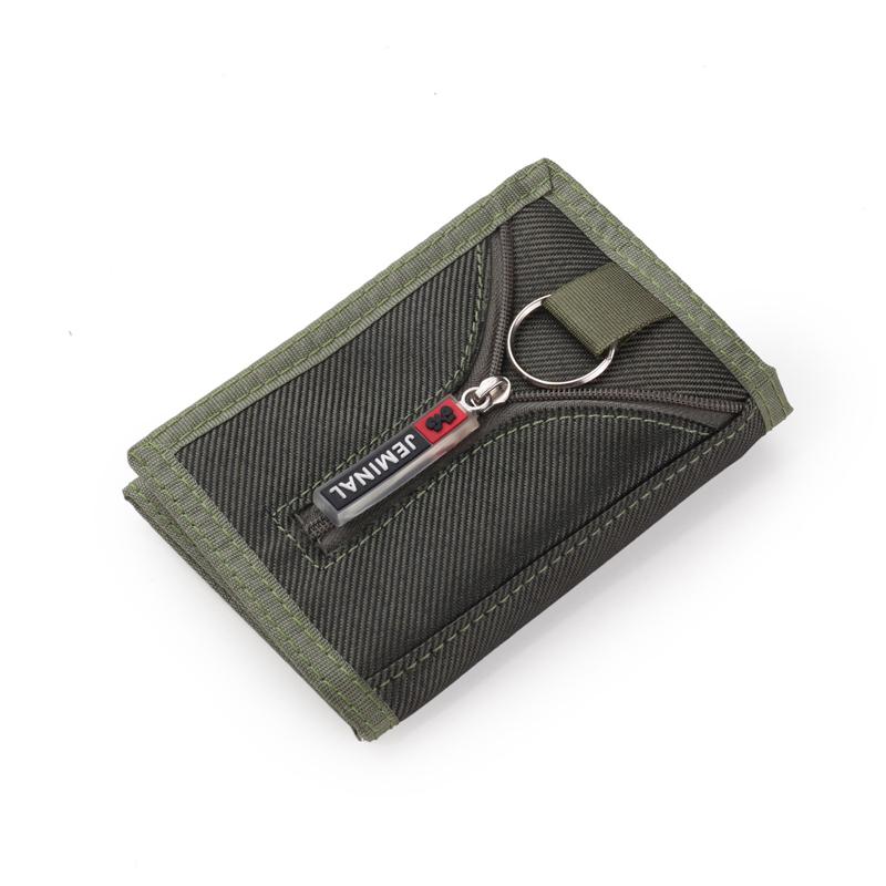 New Creative Canvas Wallet Unisex Multi-purpose Key Ring Zipper Coin Purse Folding Card Holder Bank Credit Card Bag Men's Wallet