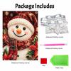 Christmas Pearl Painting Art Painting Kit Snowman with Red Scarf and Holly Handmade Diy Home Decoration Painting