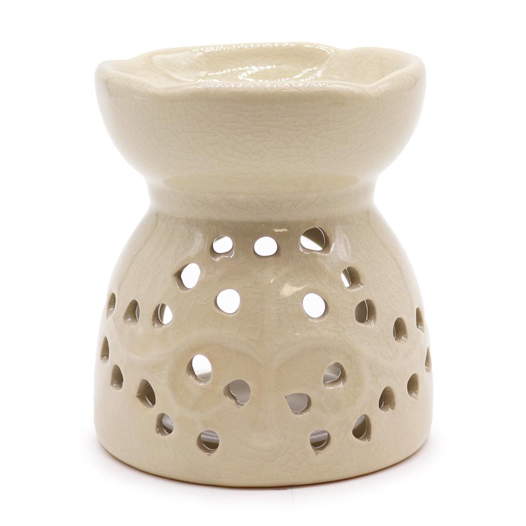 Oil Burner Ceramic Tree of Life Ivory