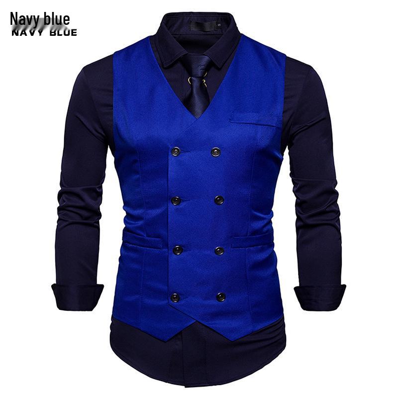 2021 Men's Double-Breasted Formal Vest Waistcoat