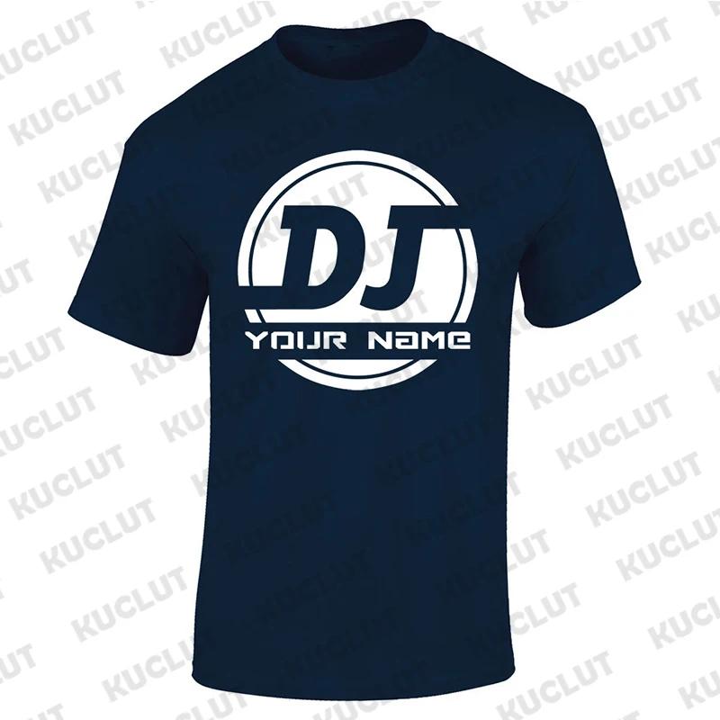 T Shirts for Men Personalised DJ T Shirt Custom DJ Name Music Unisex Tee Shirts Hip Hop Style Clothing DJ Music Lover DIY Tees