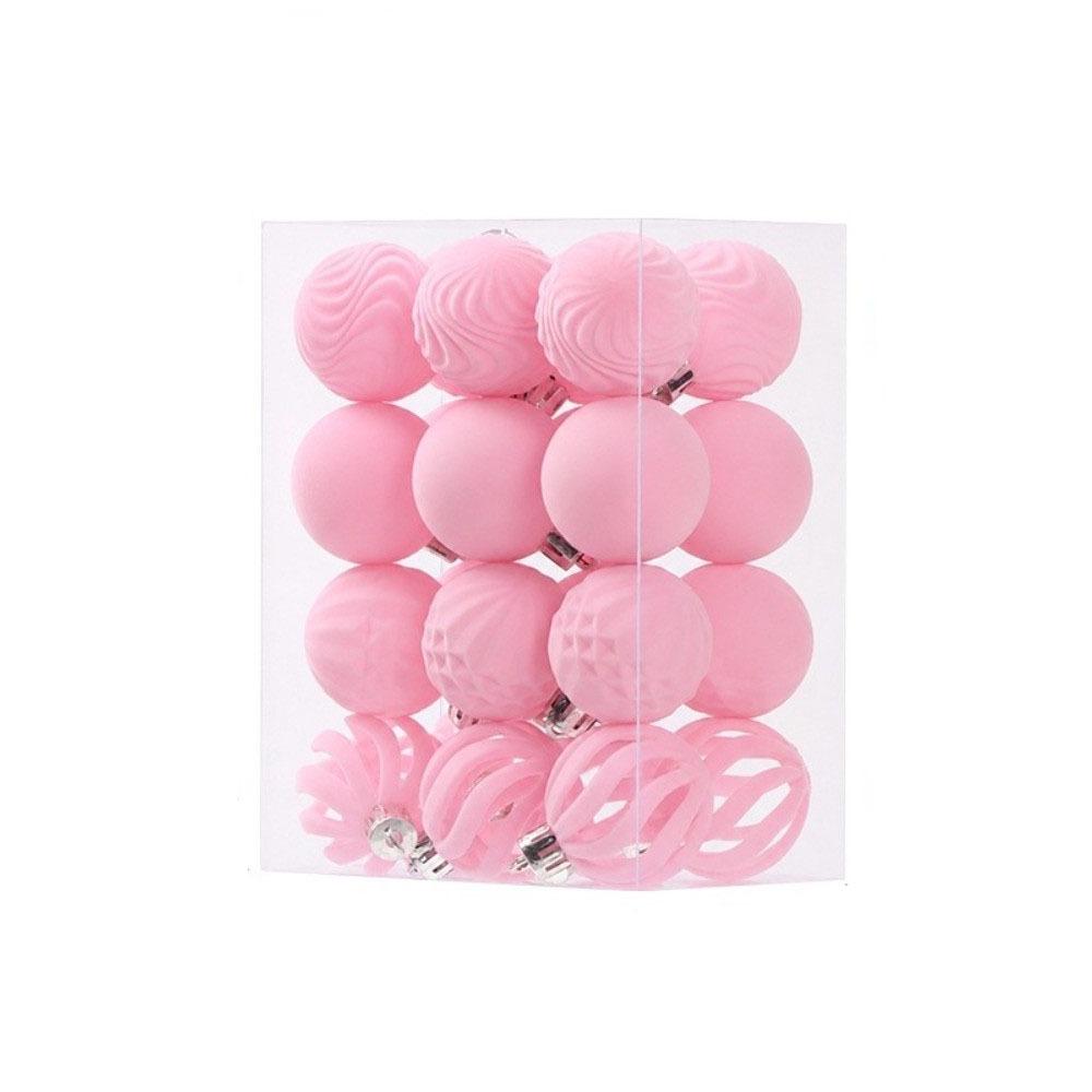 24pcs/Set Sparkling Christmas Spheres 4CM Xmas Window Decor Christmas Tree Props Festive Decoration