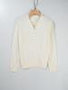 Autumn/Winter Women's 100% Pure Wool Ruffled Collar Sweater in Chinese Style - Little Chicken Yellow Base Layer