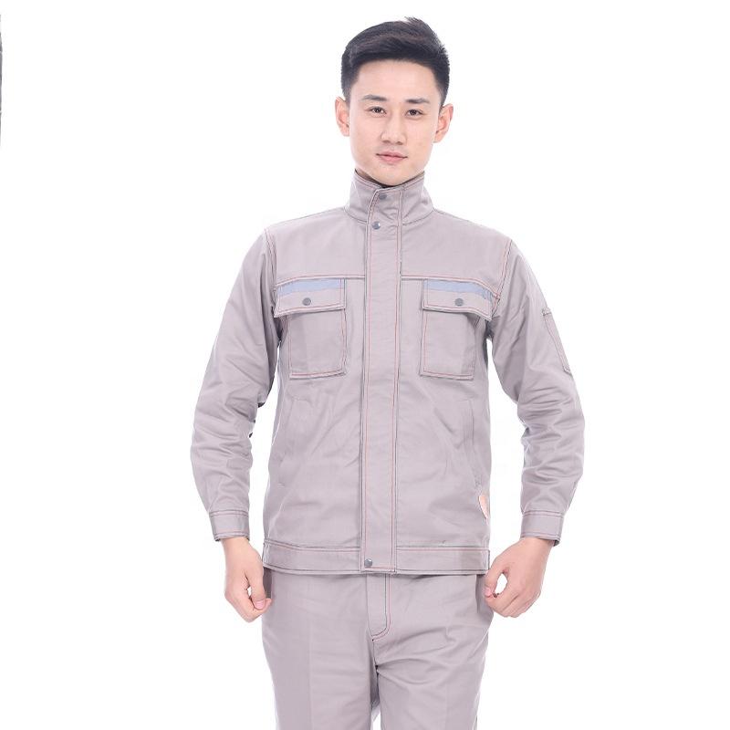 Workwear Suits Unisex Breathable Cotton Safety Uniforms for Construction Workshop Use Color Fade Proof Custom Design Work