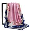 Nový 90*90cm Čtvercový šátek s vintage květinami Dámský hedvábný šál Nákrčník Dámský Potisk Čelenka Pokrývky hlavy Foulard Hidžáb Gumičky do vlasů