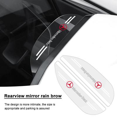 2 Stück Auto Rückspiegel Aufkleber Regenschutz Blendschutz Abdeckung Styling Für Mercedes Benz AMG W212 W205 W246 W177 W176 W213 GLC GLE GLS ML Laser Logo Lampe