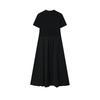 FILA Heritage Series Fashion Casual Comfortable Mid-Length Short Sleeve Dress Women dresses Black F11W528307F-BK
