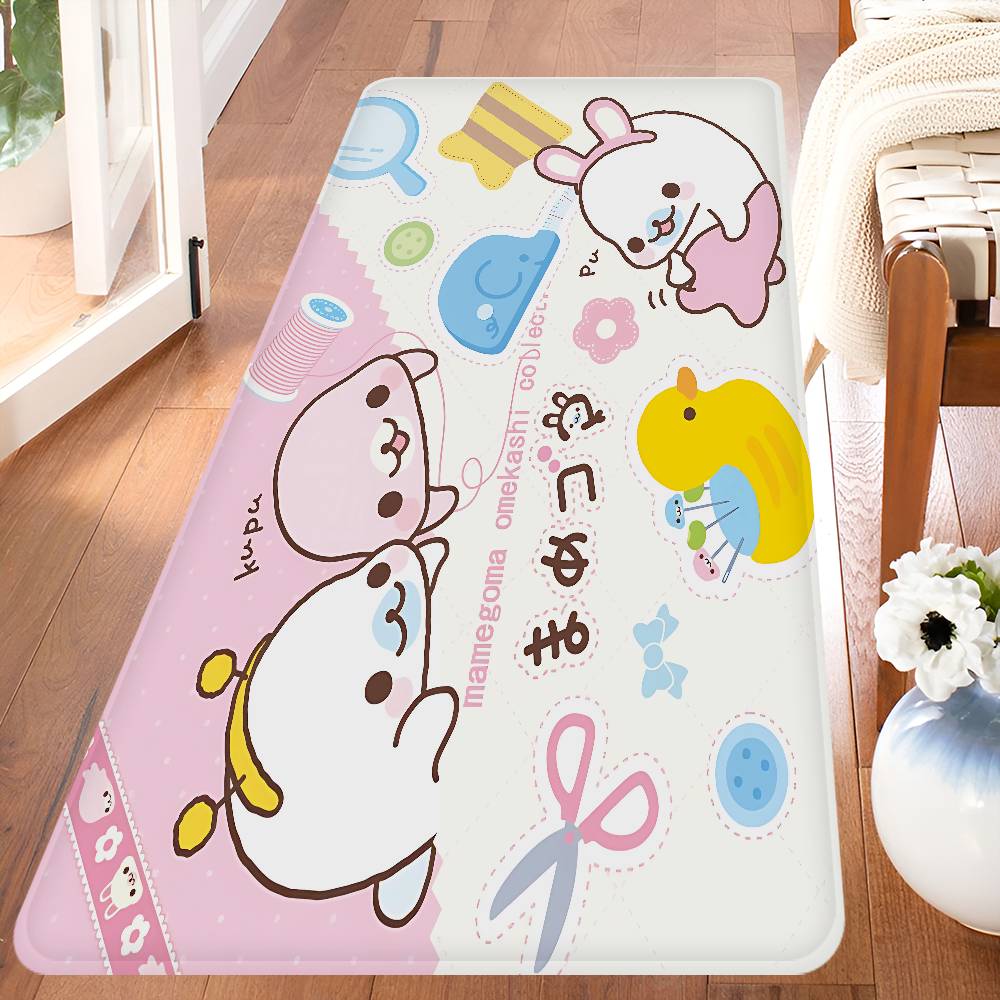 Cute Mamegoma Floor Mat INS Style Soft Bedroom Floor House Laundry Room Mat Anti-skid Household Carpets