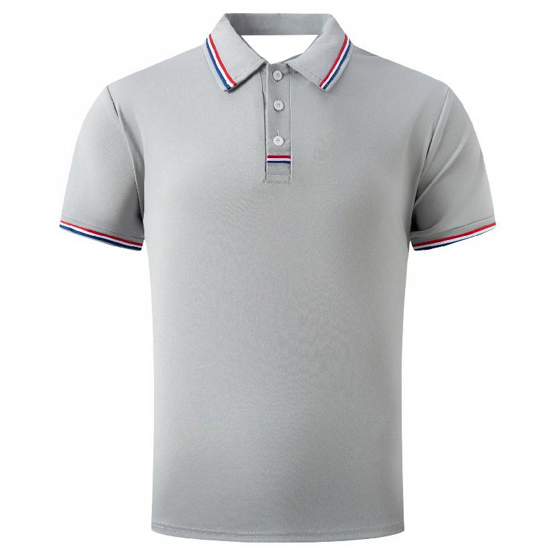 Summer 3D Digital Comfortable Men's Short Sleeve Quick Drying Casual Polo Shirts with Printing for Solid Color