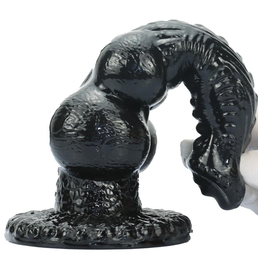 Realistic Canine Penis with Balls Dildo - Extra Long Depth Play for Women, SM Roleplay Toy, Anal Plug with Dual Testicles, Fantasy Adult Toy