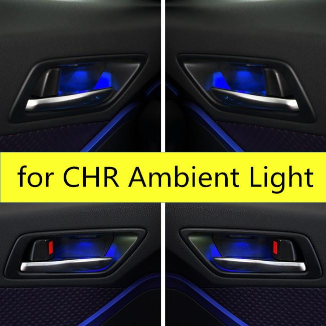 

4Pcs LED Bowl Light Rear Door Handle Atmosphere Lamp Interior lights For Toyota CHR C-HR 2016- 4pcs