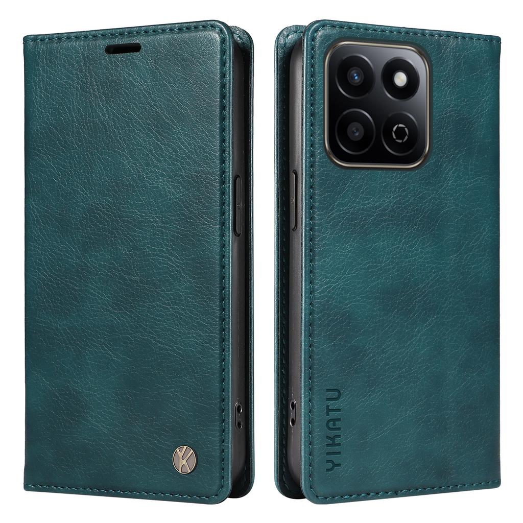 YIKATU YK-006 For Honor Play 60 Plus 5G/Play 9T/X7c 4G/200 Smart 5G Case Magnetic Closure Leather Phone Cover Litchi Texture