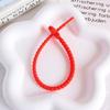 Étoile à cinq branches colorée 22cm Corde en silicone DIY Bijoux Porte-clés Accessoires Étiquettes de robe Corde Ruban de fixation pour câble de données
