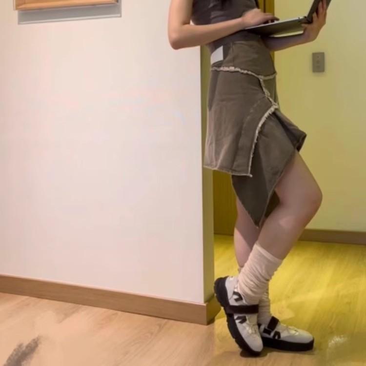 Cowhide Version~ Retro Niche Functional Style Mary Jane Shoes Women's Genuine Leather Inner Height Increase Platform Ballet Sneakers Women