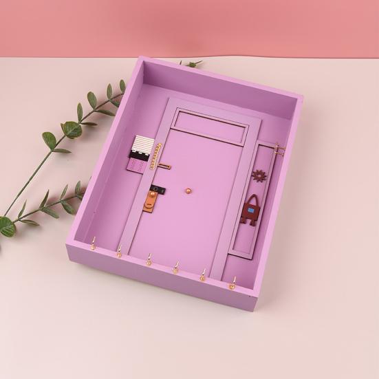 Wall Mount Key Holder Cute Door Frame Key Organizer with Multiple Hooks for Wall Entryway Bathroom Living Room Office Friendsip Gifts for TV Show