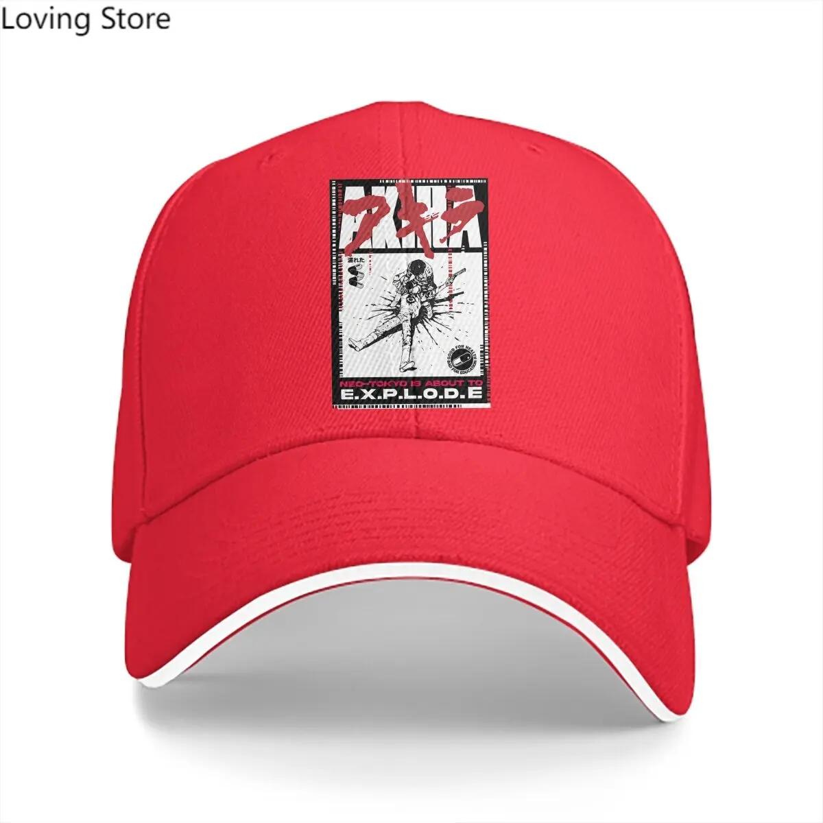 MANGA Solid Color Baseball Caps Peaked Cap Akira Sun Shade Hats Men Women