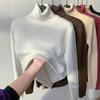 Suéter de invierno con cuello de tortuga para mujer, Jersey de punto grueso y cálido para mujer, Jersey de punto básico suelto