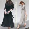 Pleated Chiffon Long Long Perfect for and Fall [SDSXZWG] Dress, Women's Dress, Sleeves, Cute, Slimming, Stylish, Elegant, Dates, Commuting, Weddings,
