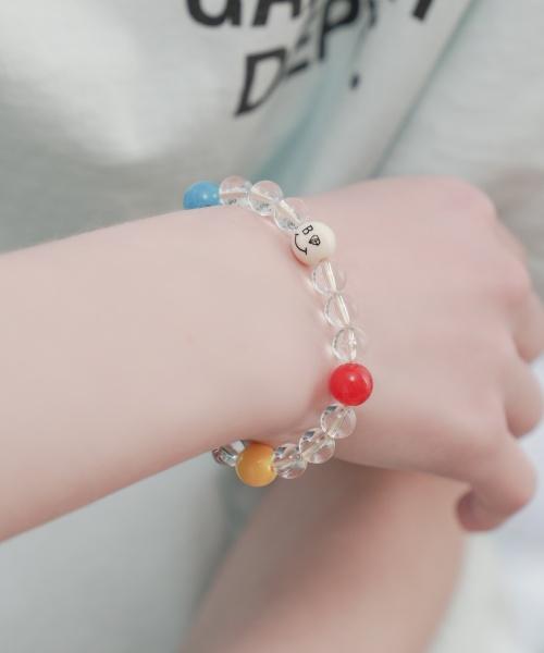 Bonbeau Bold Clear Ball Smile Bracelet Bold Clear Ball Color Smile Ball Banding Bracelet