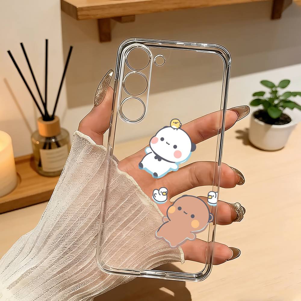 Милый чехол для телефона D-DUDU B-BUBU для Samsung A10 A12 A31 A40 A70 Прозрачная крышка Samsung a31