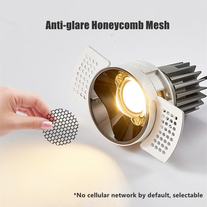 Anti-glare Frameless Recessed LED Ceiling Downlight Bracket Spotlight Adjustable Frame GU10/MR16/11 Lamp Holder Fitting Fixture