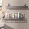 1pc Heavy-Duty Rustproof Shower Organizer - Bathroom Shelf with Towel Hooks, Space-Saving Bathroom Storage, No-Drill Installatio