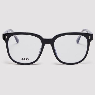 Aloeyewear [Essential] AL5508 0909G Two Big Oversquare Black Glasses Frame Blue Light Blocking Lens Selection