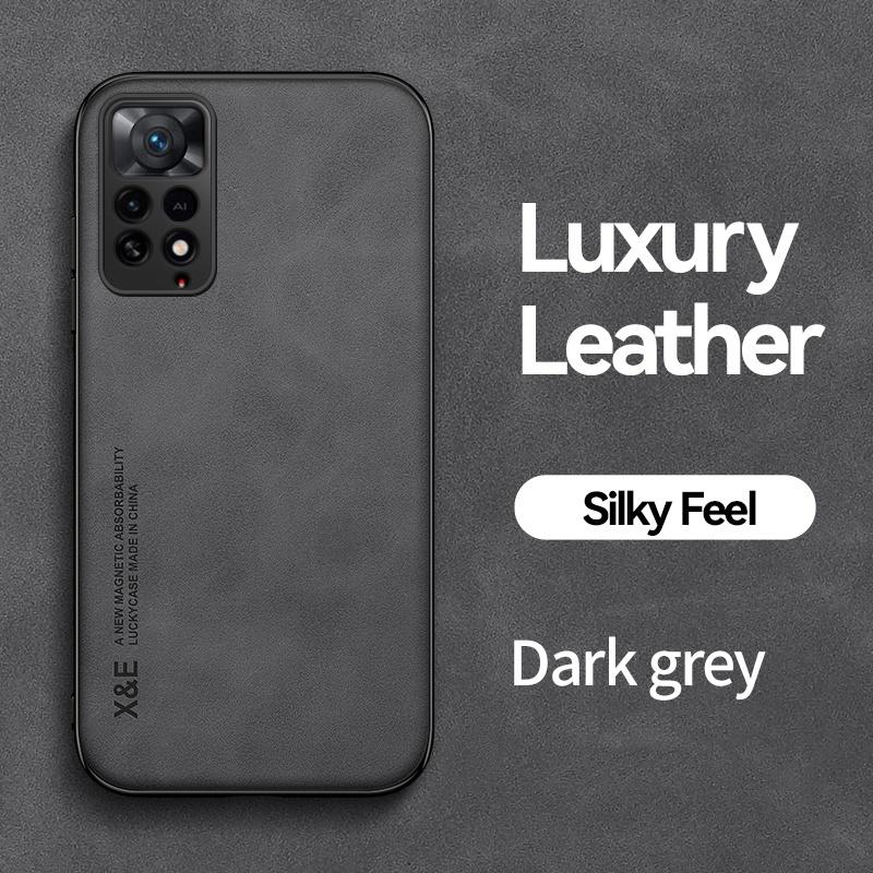 Funda For Xiaomi Redmi Note 11 11S Magnetic Car Holder Leather Phone Case For Redmi Note11 Pro 11E Pro 5G Soft Frame Back Cover