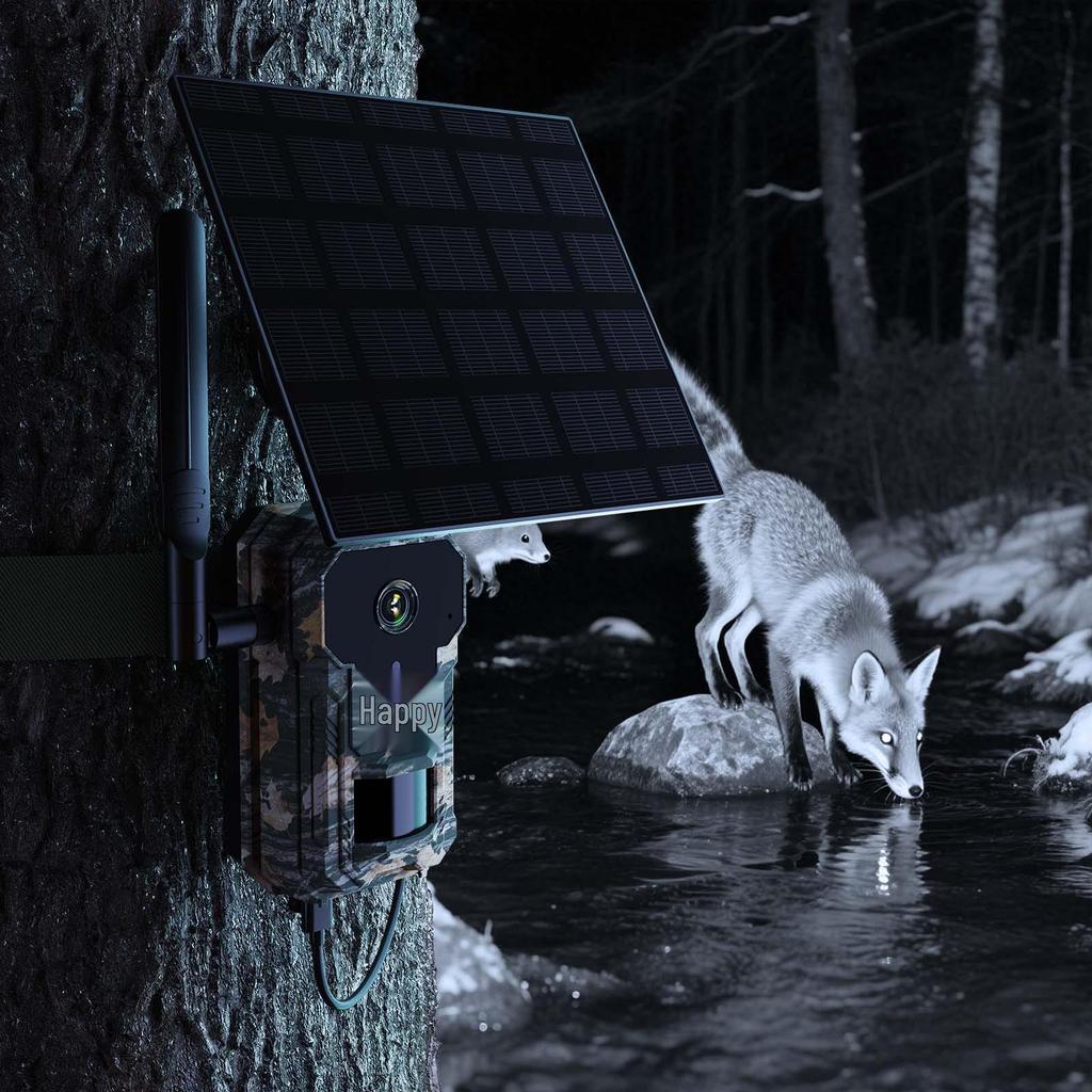 F9 Solar-Powered HD Hunting Camera with Infrared, Long Battery, 4G LTE, Remote eSIM Dual-Mode