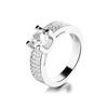 2026 Accessories Women's Wedding Ring Light Luxury Gypsy Star Micro-inlaid Zircon Ring Premium Sense Plated 18K Four-claw Ring