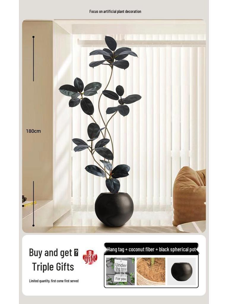 Luxurious Large Faux Green Plant Decoration for Indoor Use