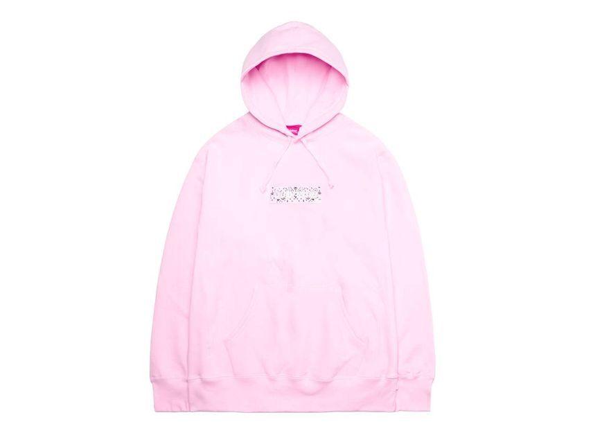 Supreme Bandana Box Logo Hooded Sweatshirt Pink