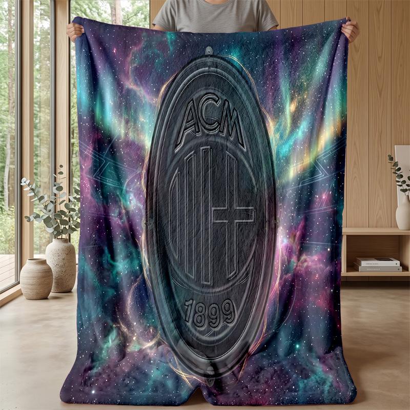AC Milan Theme blanket Soft Flannel Blanket Plush Throw Blanket Cozy Sofa Bed Blanket for Home Decor